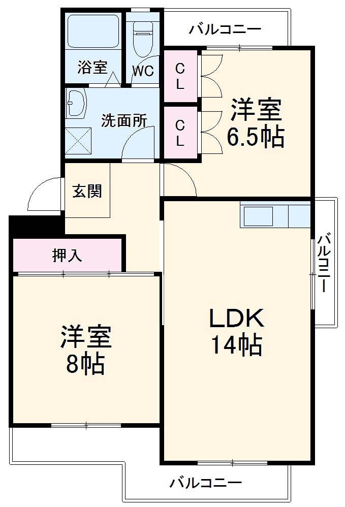 ヒルズ赤池の間取り