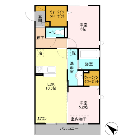 イルソーレ吉川美南 ロッソの間取り