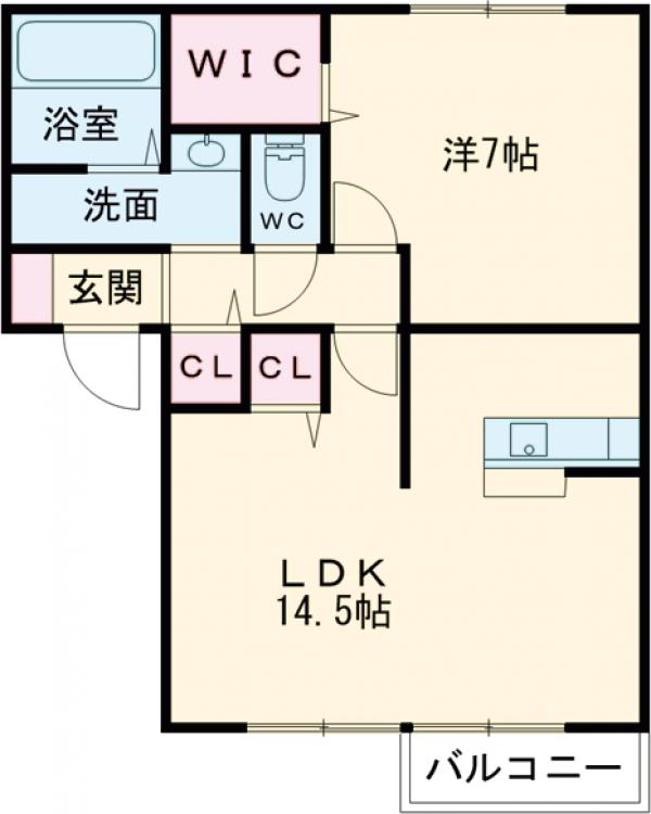 グリーンハイツB棟の間取り