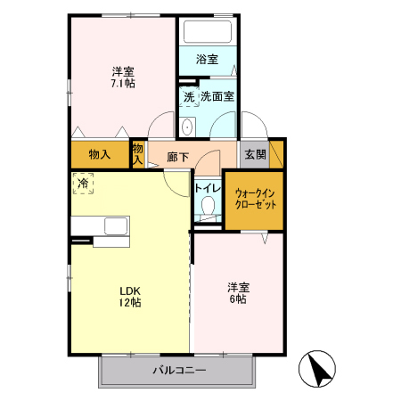 プレミール Bの間取り