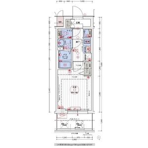エステムコート四天王寺夕陽丘Ⅱの間取り