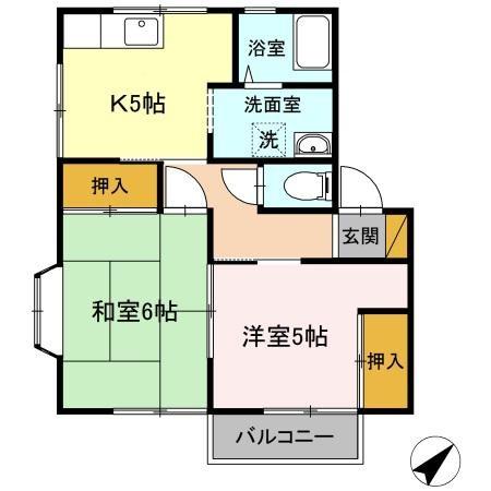 サウスコーポBの間取り