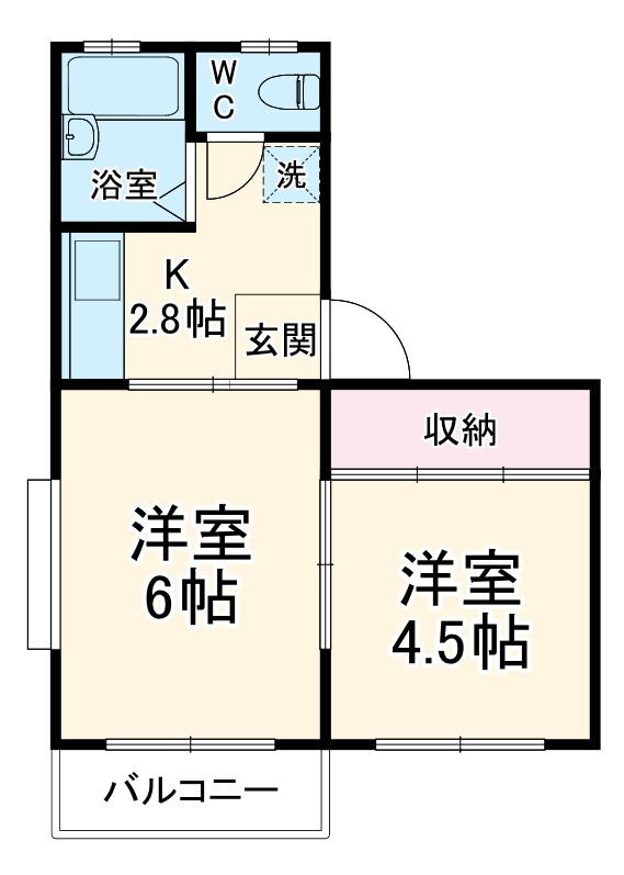 ヴィラ八国山の間取り