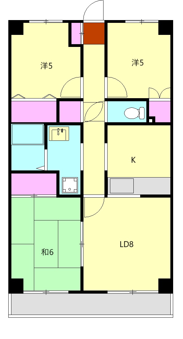 若宮マンションの間取り
