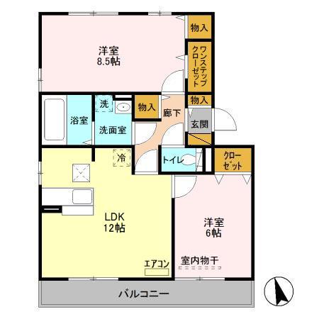 ベルレージュ Bの間取り