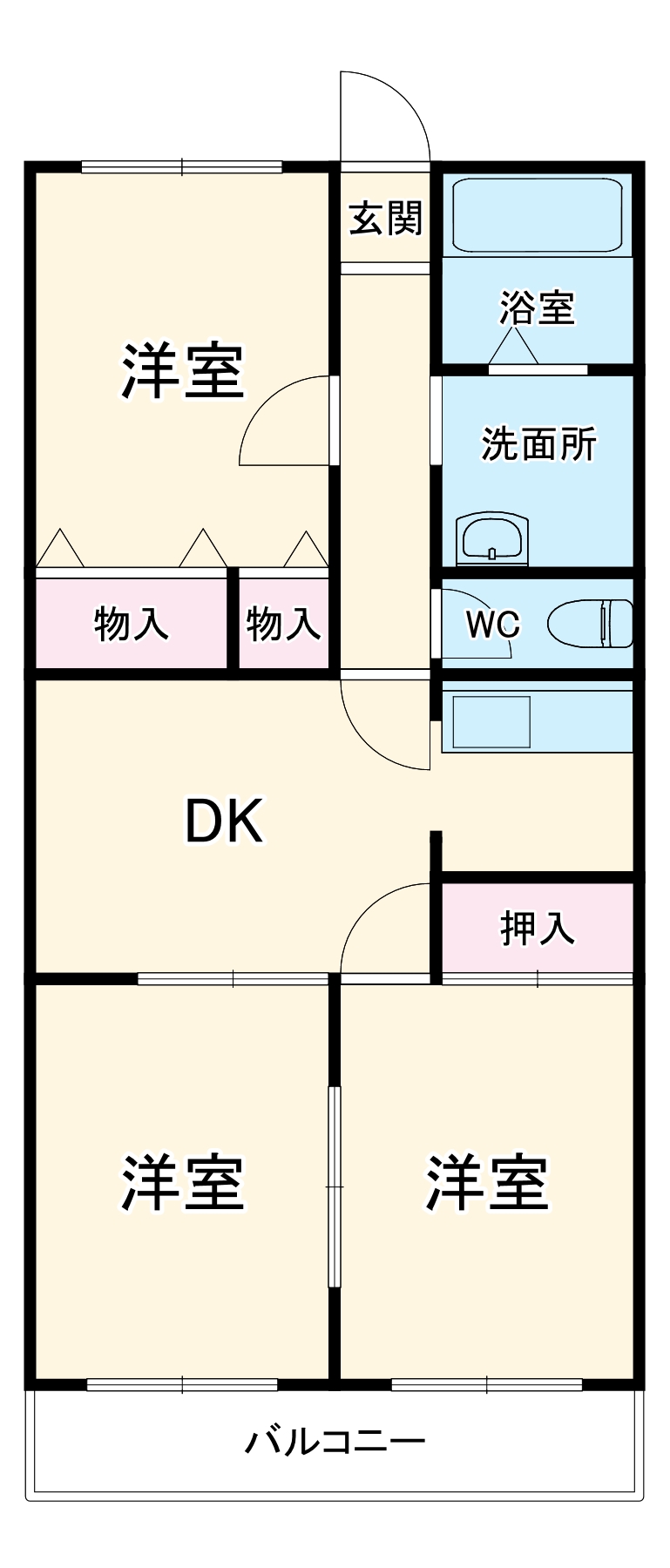 フェリース桐の間取り
