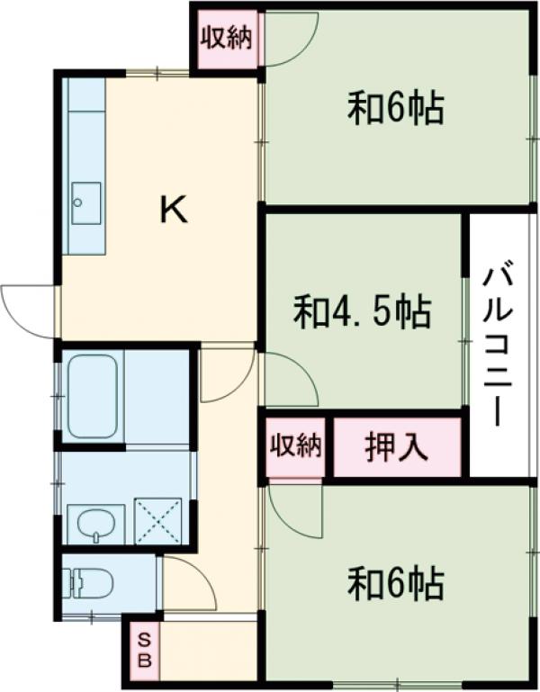 橋本貸家の間取り