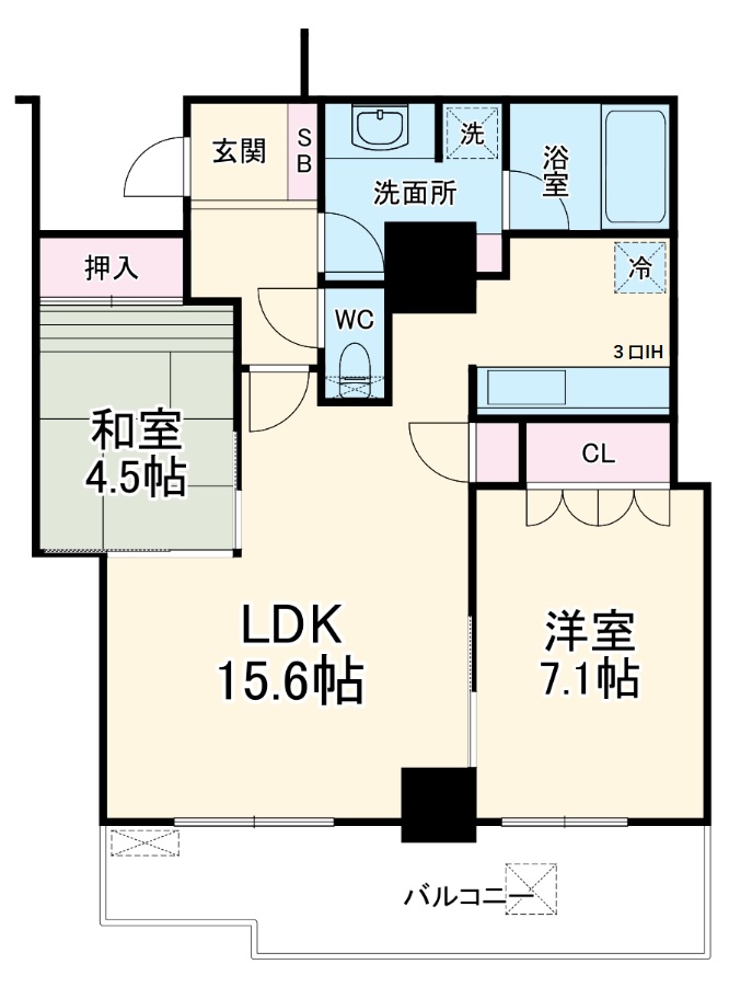 パークタワー大阪中之島フロントの間取り