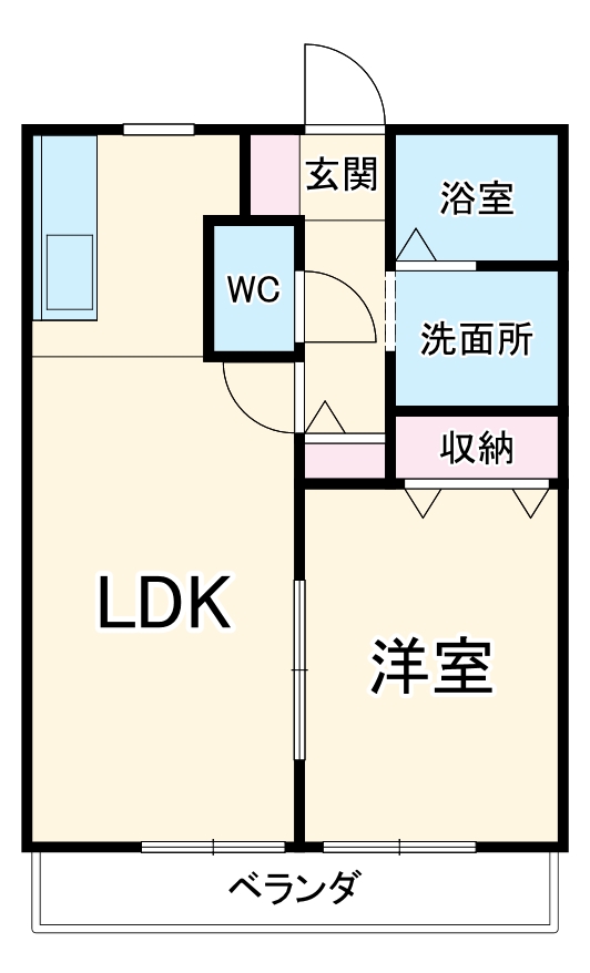 メルベーユ芝原 Aの間取り