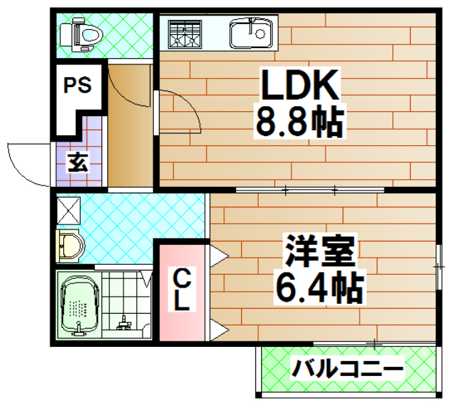 クルゼイロ旭町の間取り
