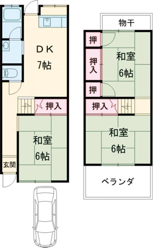久世築山町貸家26-5の間取り