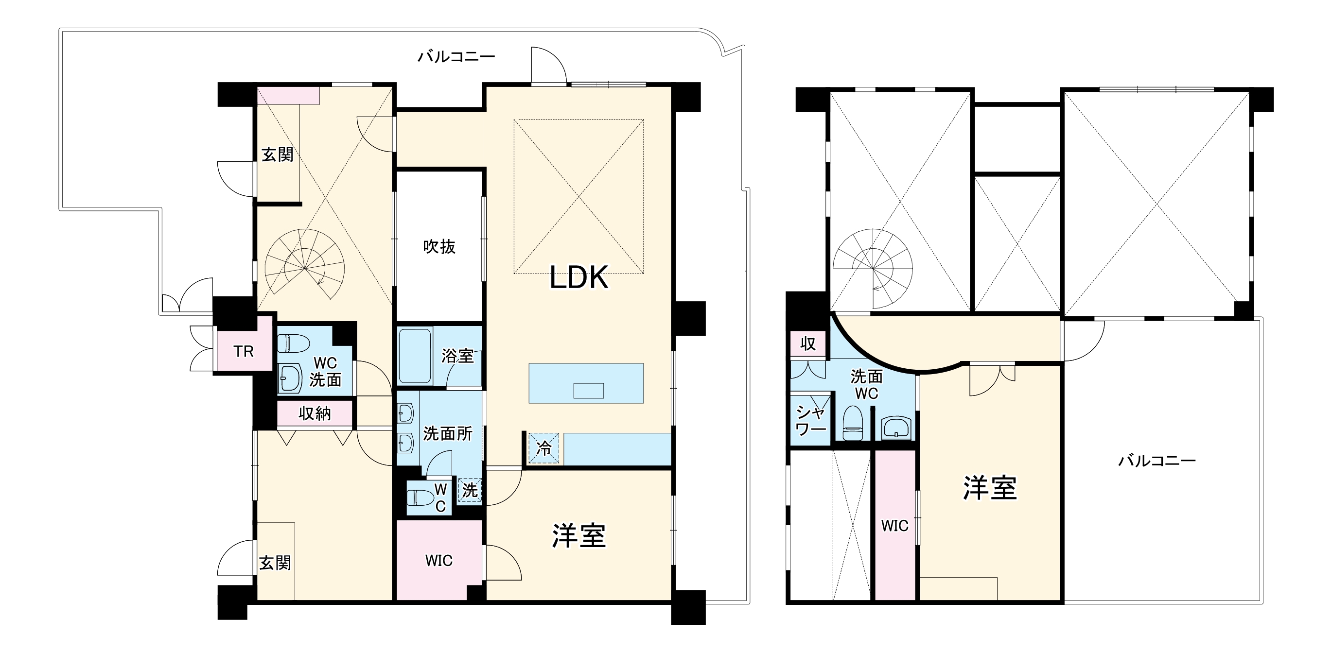 ロイヤルパークス桃坂の間取り