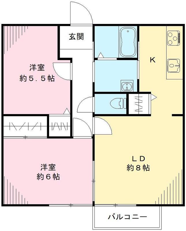 ラウンドフィールド霞Bの間取り