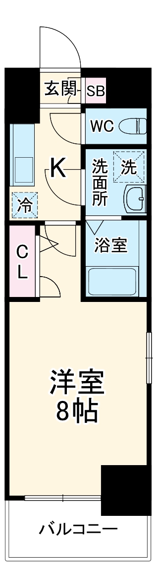 エスリード新栄グラティアの間取り