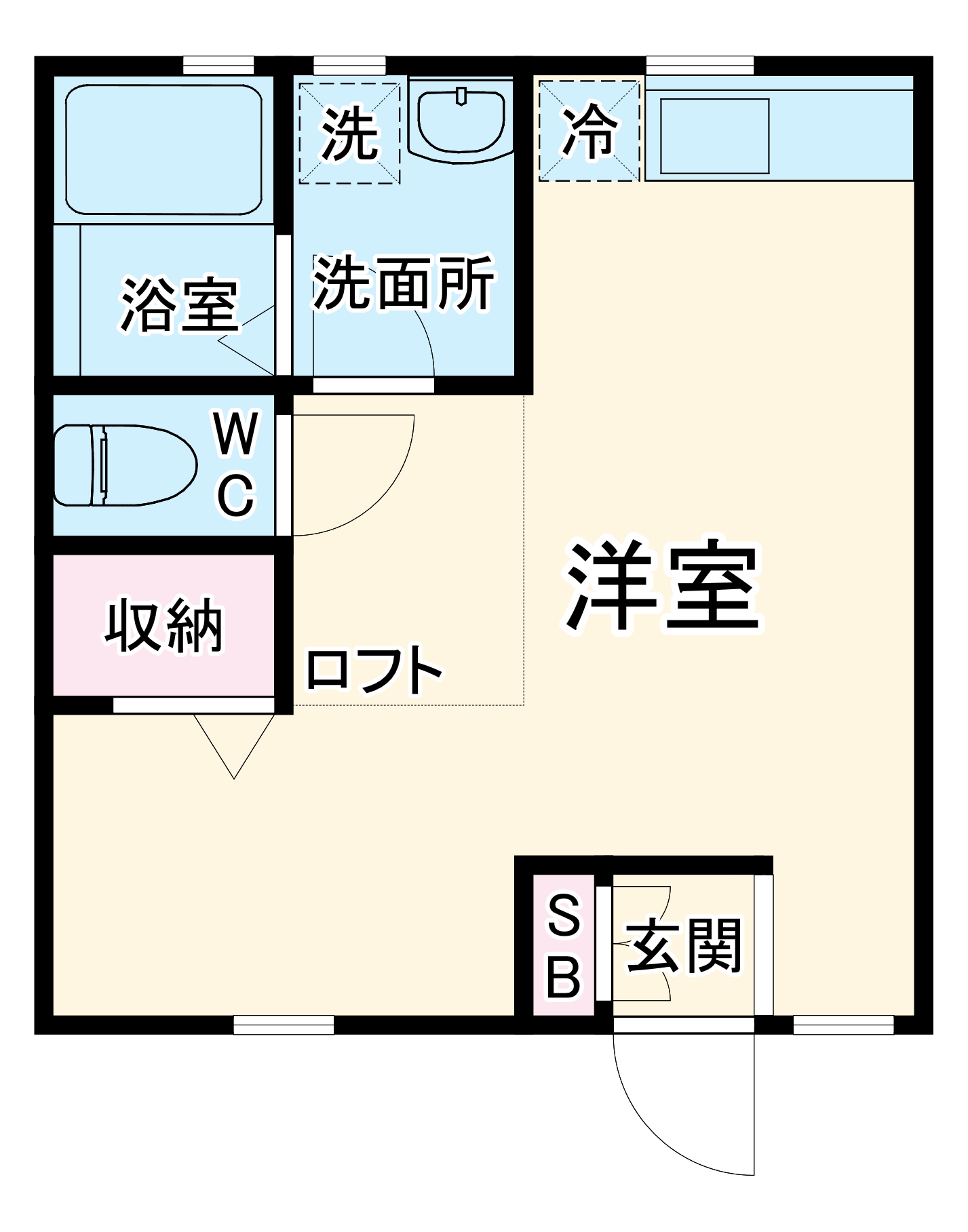 ローズコテージの間取り