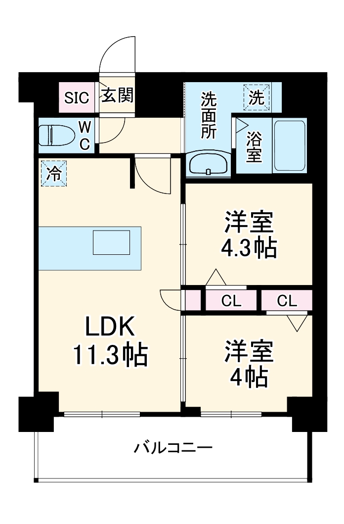 プレサンス名古屋菊井セルカの間取り