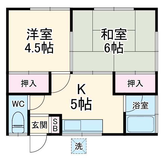 大山コーポの間取り