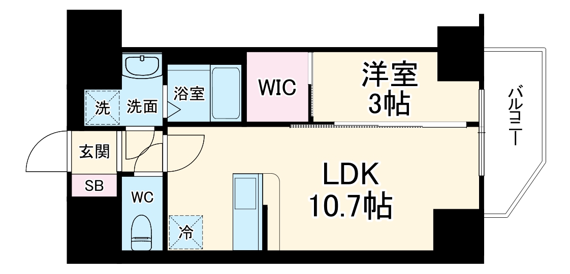 MELDIA CREST 桜ノ宮 Kirschの間取り