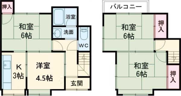 嵯峨天龍寺広道町の間取り