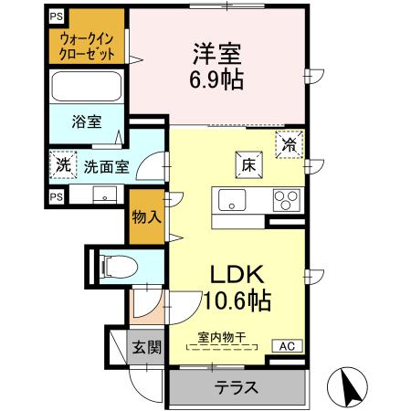 グランツ久米川の間取り