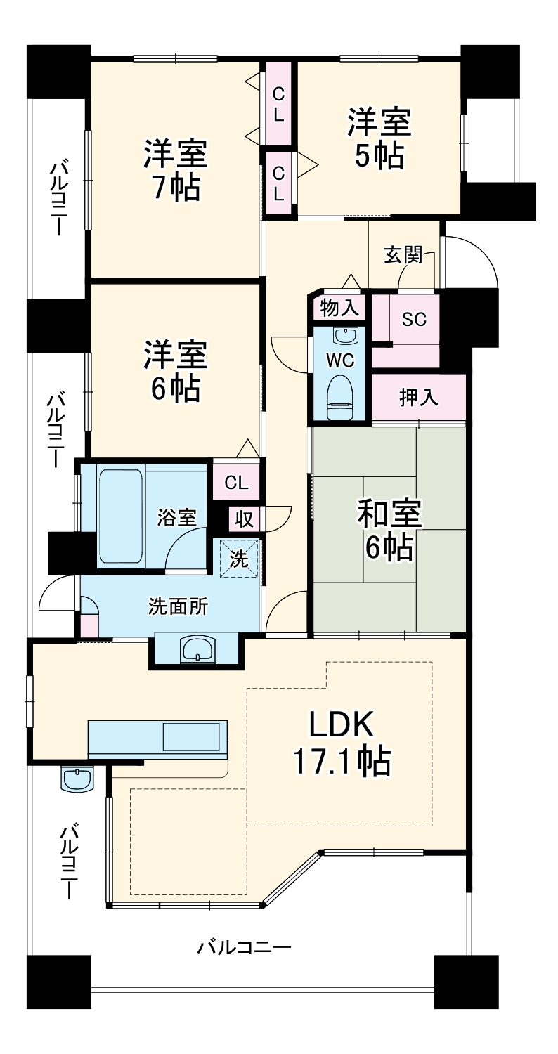 ライオンズステーションプラザ安城の間取り