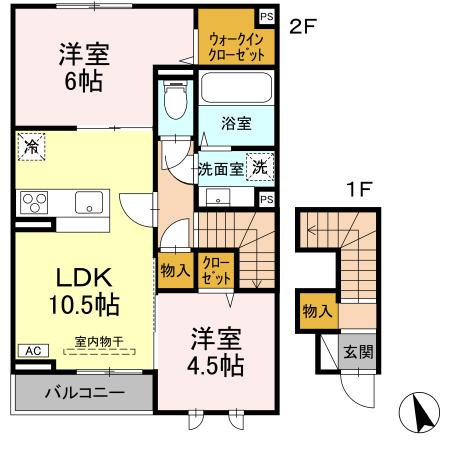 グランツ久米川の間取り
