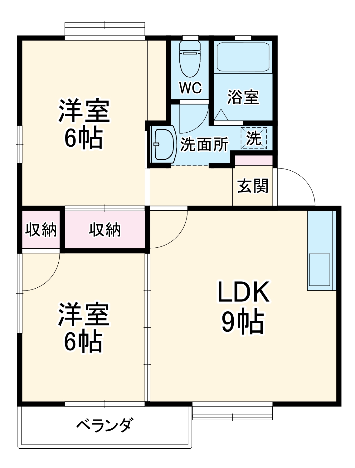 エスペランス広沢Aの間取り