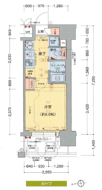 プレミアムコート天神橋の間取り