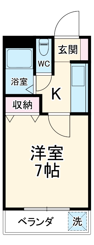 コテージ東海(南)南北棟 の間取り