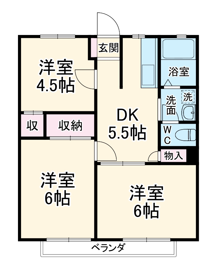 宮ノ前ハイツの間取り