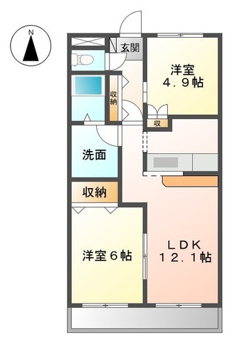 グランディール慶の間取り
