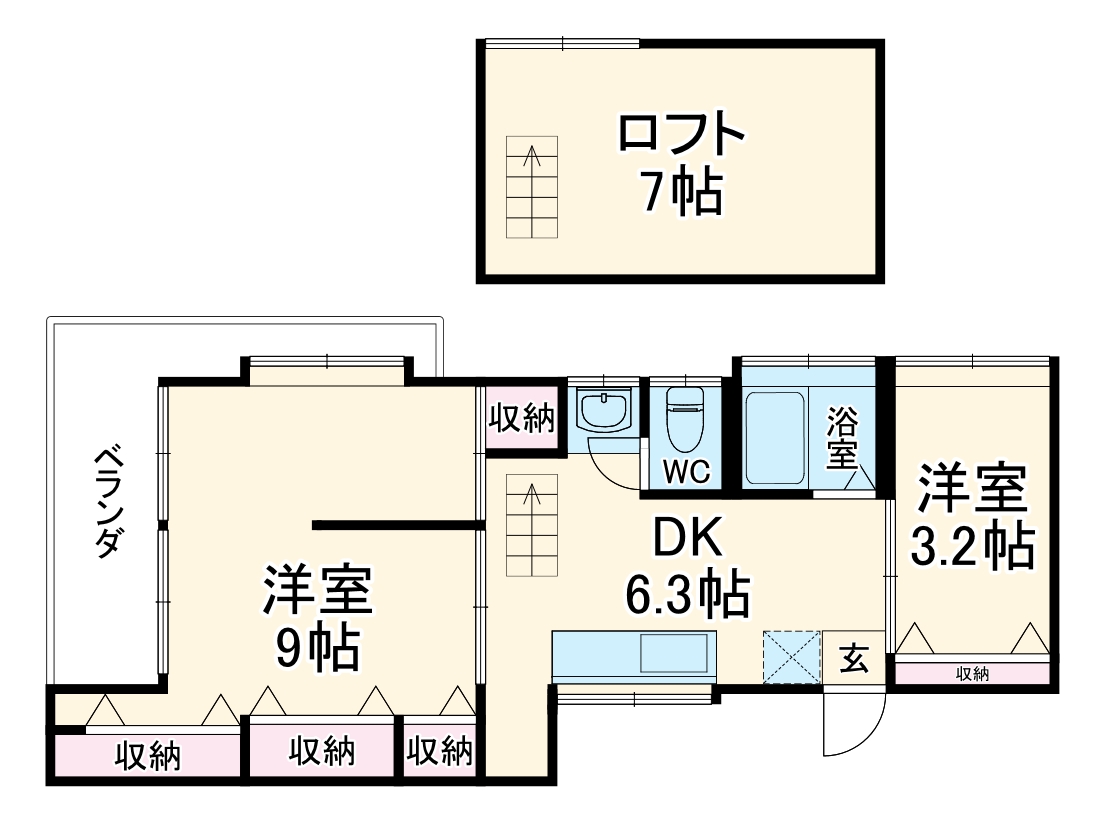 田中ハイツの間取り