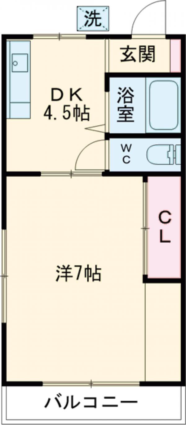 コーポクサナギの間取り