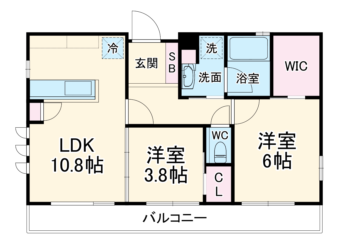 CLIVIA八幡の間取り