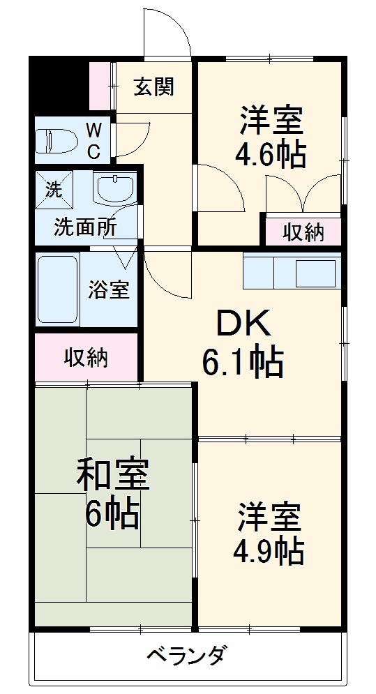 ハイクレスト喜沢南マンションの間取り