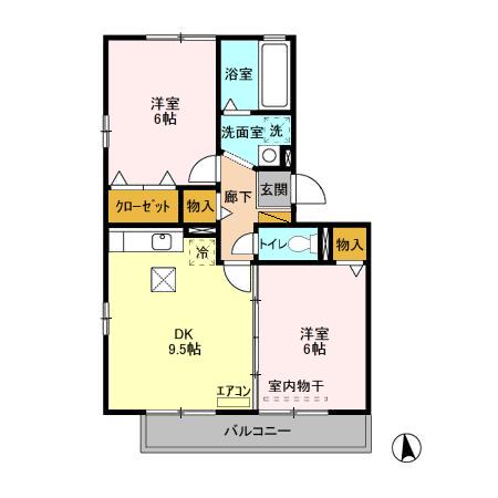 ラ ルーナ Aの間取り