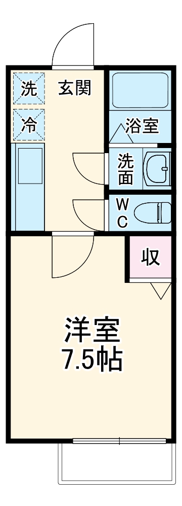 フラッティ四条大宮Ⅱの間取り