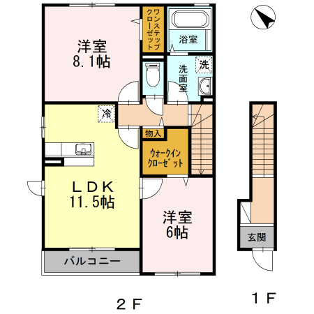 アミティエ A棟の間取り