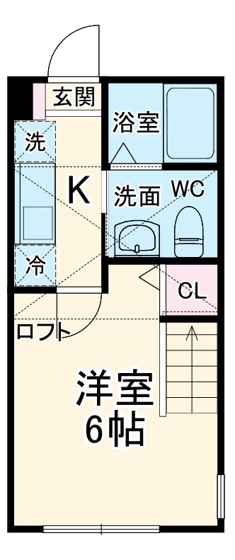 宮下本町の完工年月(2024年8月)築の賃貸アパートの間取り