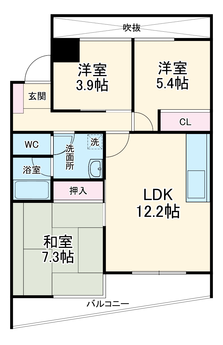 ヒカワ フラットⅠの間取り