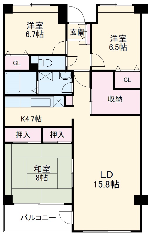 エルプレイス下総中山Ⅰの間取り