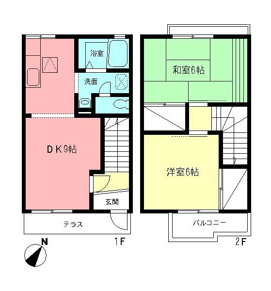 サンメゾネットAの間取り