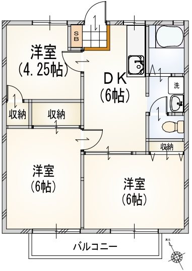 ホワイトクレインの間取り