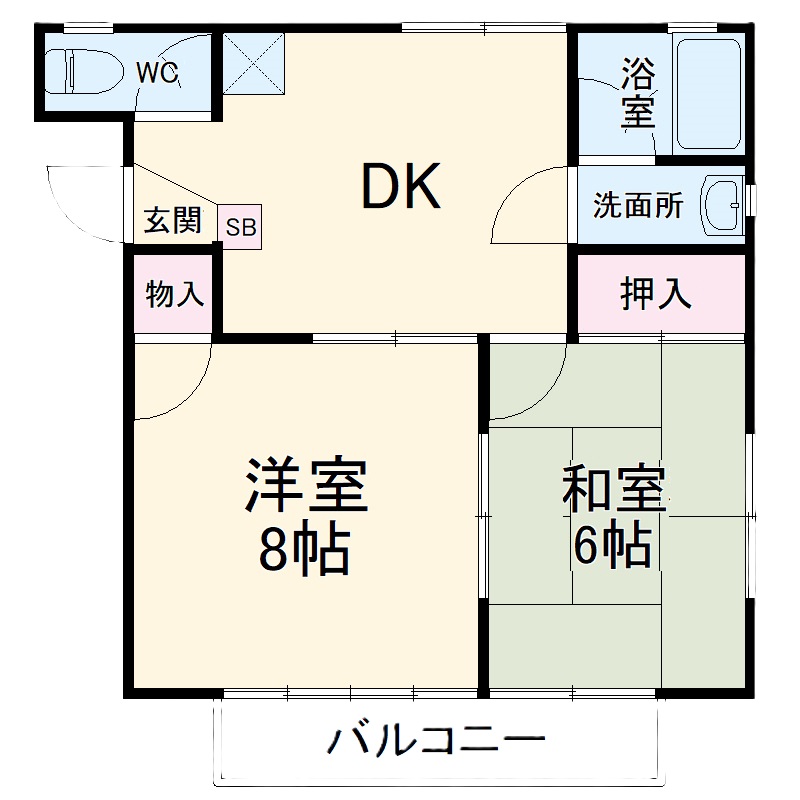 福寿園ハイツⅢの間取り