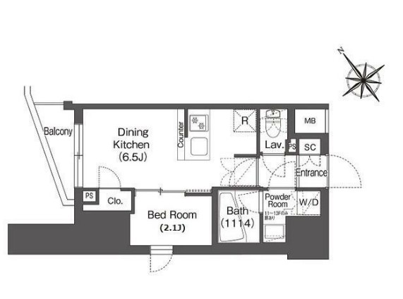 コンフォリア東大井Ⅱの間取り