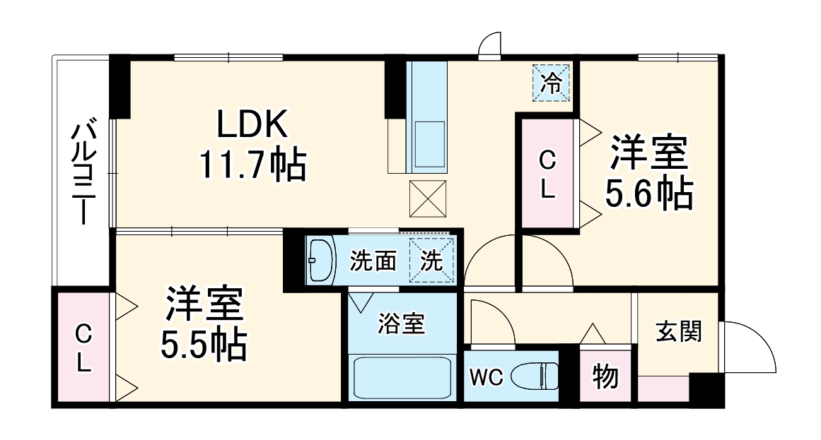 Hestiaの間取り