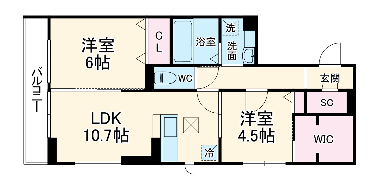 Hestiaの間取り