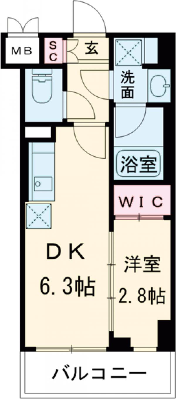 イプセ三軒茶屋の間取り