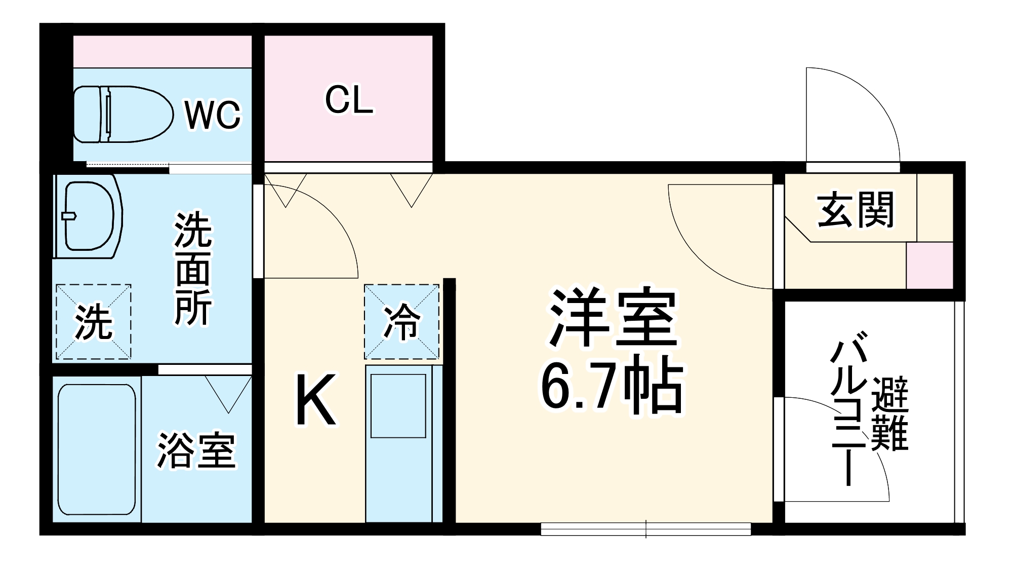 ハーモニーテラス姫島Ⅴの間取り