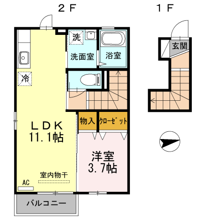 ベルツリー宮ノ上の間取り